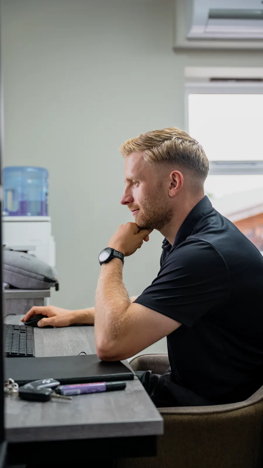The K-S Construction Group office team at work